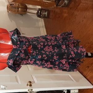 All floral, sequin, WAYF mini dress